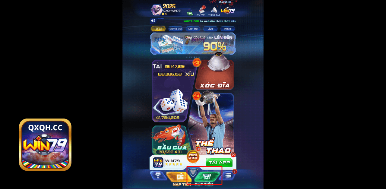 Hướng dẫn rút tiền WIN79